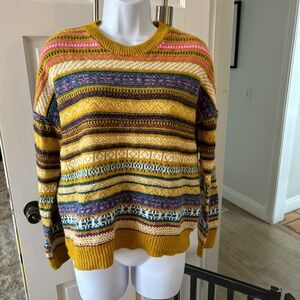 Urban Outfitters Fall Multi Colored Crew Neck Sweater Size S-P